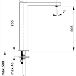 Herz SQ Black Q12B za lavabo UH00058B