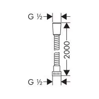 HansGrohe TuŠ crevo Metaflex 2.00m 28264000