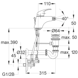 Herz Simpaty S50 za bide sa sifonom i ek ventilima UH00581