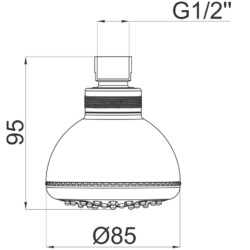 Herz Ruža Prestige F85 zidni tuš UH12102