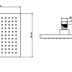 Herz Ruža A54B 200x200 ABS UH12112B