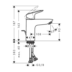 HansGrohe Logis za lavabo 100 71100000