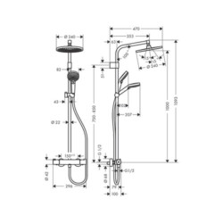 HansGrohe Crometa S240 1FTuš set S 240 1F Varia hrom sa zvučnikom 26781000/ 26708000