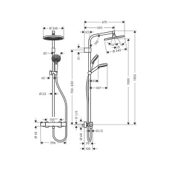 HansGrohe Crometa S240 1FTuš set S 240 1F Varia hrom sa zvučnikom 26781000/ 26708000