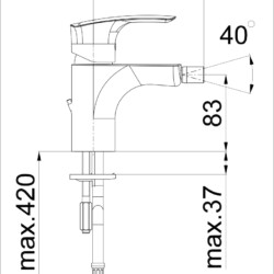 Herz Elit Black E50B za bide UH00588B