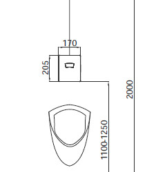 Herz Fresh EL. N66 senzor za pisoar uzidni 220v UH09512