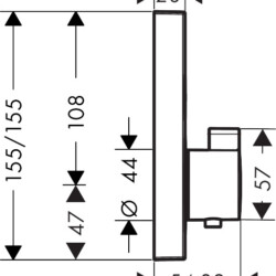 HansGrohe maska za tuš 2F kocka 15763000