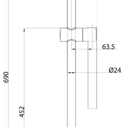 Herz Klizna šipka set A42 F24 Mesing UH12461