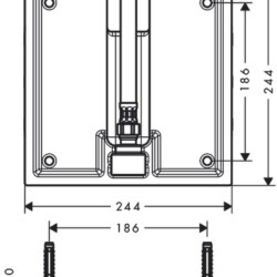 HansGrohe Baza za montazu ruže Raindance Air 26x26 26471180