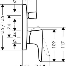 HansGrohe Pura Vida maska sa prebacivačem bela 15445400