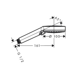 HansGrohe Tuš ručica masažer Vernis Bland 2F crna mat 26270670