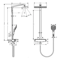 HansGrohe RainDance Tuš set Select E 360 1F hrom 27112000
