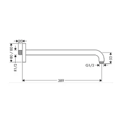 HansGrohe Izliv za ružu 38,9 cm 27413000