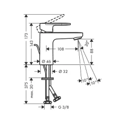 HansGrohe Vernis Bland za lavabo 100 mat crna 71551670