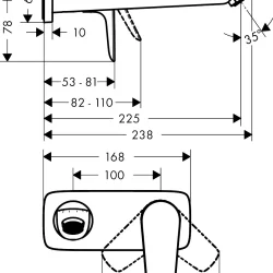 HansGrohe Talis E maska za lavabo sa izlivom 71734000