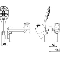 Herz Elit E40 za tuš kadu sa tuš ručicom UH00486