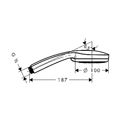 HansGrohe Tuš ruciča masažer Croma 100 4F 28535000