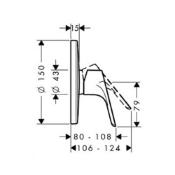 HansGrohe Focus maska za tuš bez prebacivaca 31965000