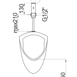 Herz Fresh EL. N50 senzor za pisoar 9V nazidni UH09510