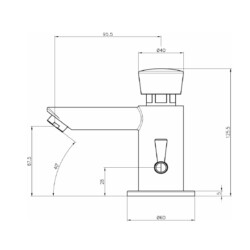 Herz Push P30 za lavabo sa mešačem UH00030
