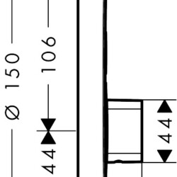 HansGrohe maska za tuš 2F okrugla 15748000