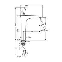 HansGrohe Pura Vida za lavabo 240 bela visoka 15072400