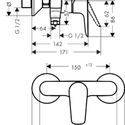 HansGrohe Talis E za tuš kadu 71760000