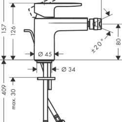 HansGrohe Vernis Bland za bide 71210000
