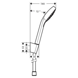HansGrohe Tuš ručica set Croma Select S 3F bela 26421400