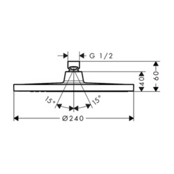 HansGrohe Tuš ruža Crometta S 240 1F hrom 26723000