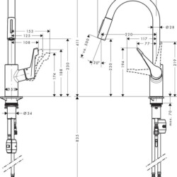 HansGrohe Cento za sudoperu XL 14803000