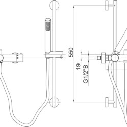 Herz Fresh Termo T30 za kadu sa kliznom šipkom UH00336