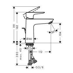 HansGrohe Talis E za lavabo 110 71710000