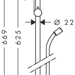 HansGrohe Klizna šipka Croma 65cm 26503000