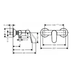 HansGrohe Focus za tuš kadu 31976000