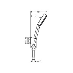 HansGrohe Tuš ručica set Set Pulsify Select 105 3F crni mat 24303670