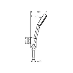 HansGrohe Tuš ručica set Set Pulsify Select 105 3F crni mat 24303670
