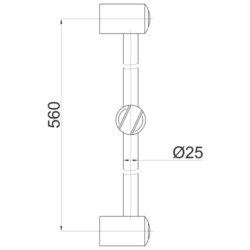 Herz Klizna šipka Hrom UH12651