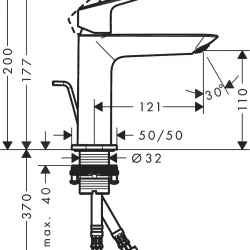 HansGrohe Logis Fine za lavabo 110 sa podsklopom 71251000