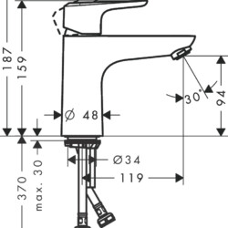 HansGrohe Ecos za lavabo L 14081000