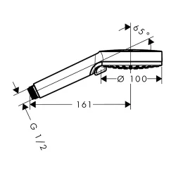 HansGrohe Tuš ručica masažer Crometta 2F bela 26330400