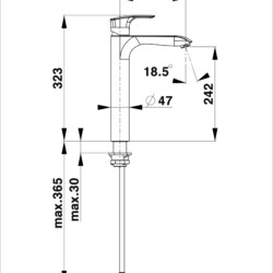 Herz Elit Black E12B za lavabo UH00089B