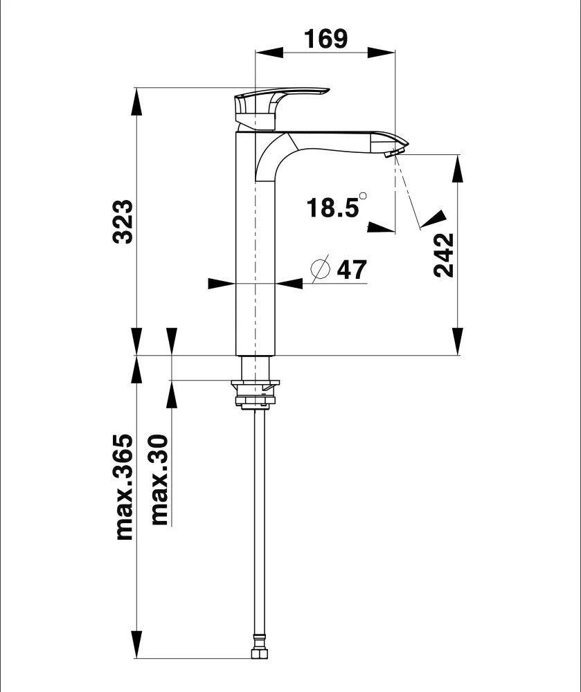 Herz Elit Black E12B za lavabo UH00089B
