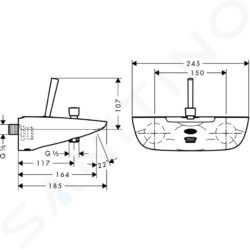 HansGrohe Pura Vida za kadu bela 15472400
