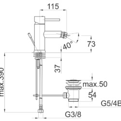 Herz Fresh F50 za bide sa nadsklopom UH00536