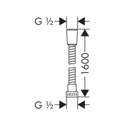 HansGrohe Tuš crevo Metaflex 1.60 m 28266000