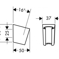 HansGrohe Držač Porter mat crni 28331670
