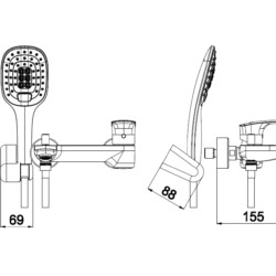 Herz Elit E30 za kadu sa tuš ručicom UH00374
