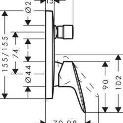 HansGrohe Logis maska za tuš sa prebacivacem 71405000