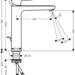 HansGrohe Vernis Bland za lavabo 190 71552000